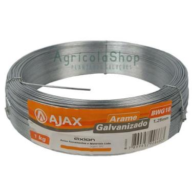 Imagem de Arame Galvanizado Para Uso Geral BWG 18 1,24mm Rolo 1kg 105m - Ajax
