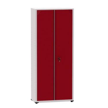 Imagem de Armário de Aço Montável Econômico Ap409sl Pandin 1,93 m Cinza e Vermel