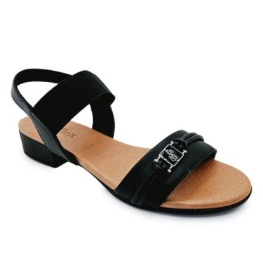 Imagem de Sandália Usaflex Salto Baixo 3,5cm - Elegância e Conforto, Preto, 37