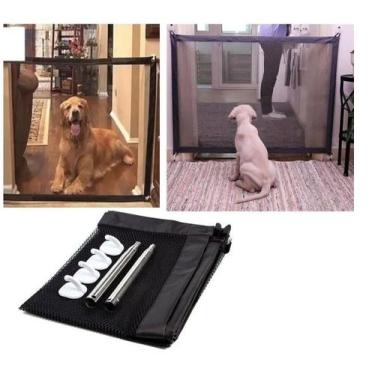 Imagem de Grade Porta Cachorro Entrar Casa Cercado Parede Tela Pets - ZEM