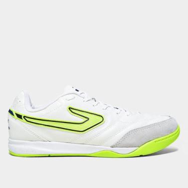 Imagem de Chuteira Futsal Topper Maestro Club V Unissex, Branco, Verde, 44