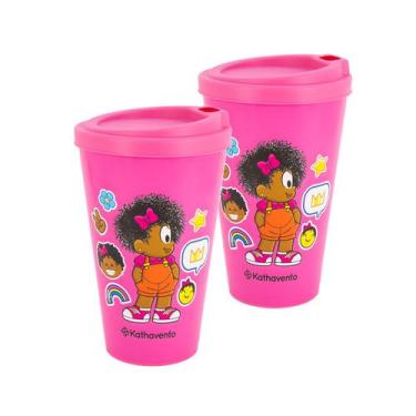 Imagem de Kit 2 Copos Bucks Turma da Mônica Com Tampa 550ml Milena