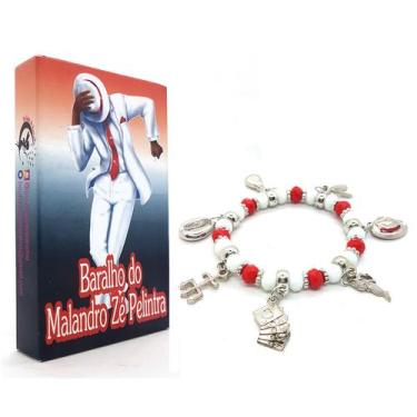 Imagem de Kit Pulseira Zé Pilintra e Baralho Tarô Malandro C/36 Cartas - Flash