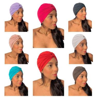 Imagem de Kit 03 Turbante Touca Feminino Elegante Moda Atacado Vazado Charme - T