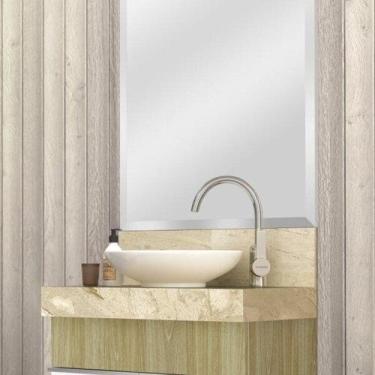 Imagem de Lavatório em Porcelanato para Banheiro 60cm Slim para Cuba de Apoio Sl
