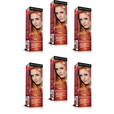 Imagem de Beauty Color Tintura 76.44 RUIVO ABSOLUTO TESTE 45gr (06 Unidades) Cor