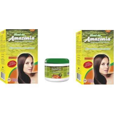 Imagem de Divina Dama Amazonia Chocolate Hene em Po 01x200gr + Creme Branco 01x5