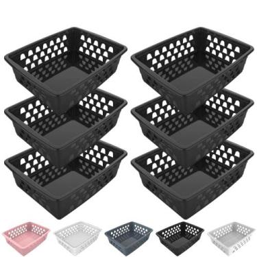 Imagem de Kit 6 Cesto Organizador Multiuso Decorativo Médio p/ Gaveta Armário 20