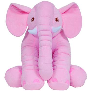 Imagem de Almofada Elefante Gigante Rosa Buba, Poliester, Rosa