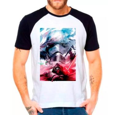 Imagem de Camiseta Masculina Raglan Branca Star Wars 12 - DESIGN CAMISETAS, Pret