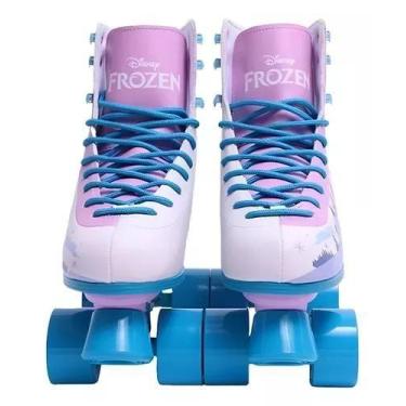 Imagem de Patins Frozen 4 Rodas Tamanho 35-36 Infantil - Fun F0165-7, 35-36