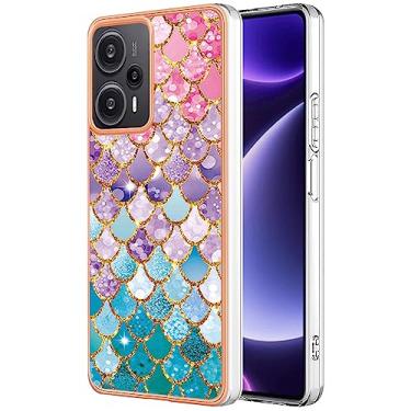 Imagem de Monwutong Capa de telefone de ajuste fino para Xiaomi Poco F5 5G, capa fina para Redmi Note 12 Turbo, capa moderna com padrão de mármore IMD brilhante para meninas para Redmi Note 12 Turbo/Poco F5,