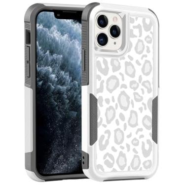 Imagem de LOQUPE Capa projetada para iPhone 11 pro max, resistente, resistente, leve, fina, à prova de choque, capa protetora para iPhone 11 pro max de 6,5 polegadas, mulheres meninas, estampa de oncinha fofa