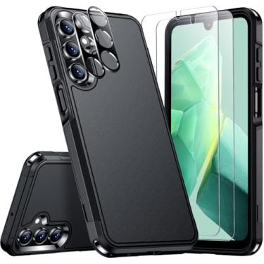 Imagem de SPIDERCASE Capa para celular Samsung Galaxy A16 5G, [proteção contra quedas de grau militar de 3,5 m], pacote com 2 [protetor de tela de vidro temperado + protetor de lente da câmera] capa de telefone