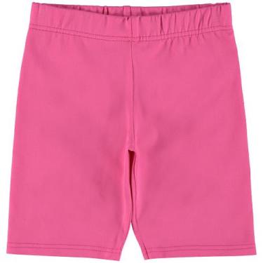 Imagem de Bermuda Ciclista Infantil Menina Rosa Básica Algodão Malwee Kids Verão