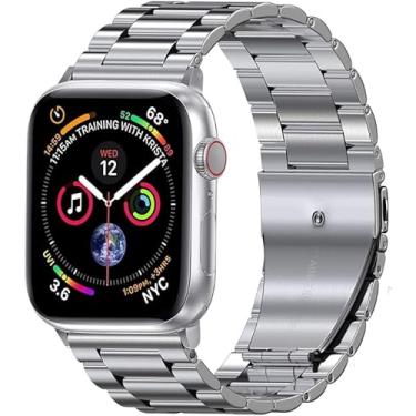 Imagem de Bracelete Elos Preto compatível com Apple Watch 38mm 40mm 41mm 42mm 44mm 45mm, pulseira de aço inoxidável para iWatch Series SE / 7/6/5/4/3/2/1 - (C7COMPANY) (38/40 / 41 mm)