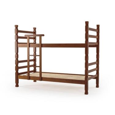 Imagem de Beliche Torneada Madeira Maciça 6 X 6 Cor Imbuia - M.b Móveis