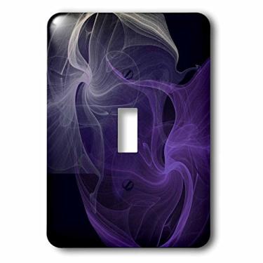 Imagem de 3dRose lsp_268532_1 Design fractal abstrato em roxo e preto, misturado