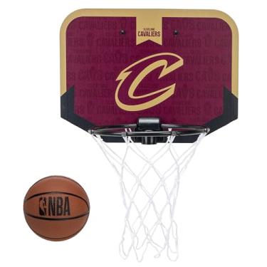 Imagem de Franklin Sports NBA Cleveland Cavaliers Mini cesta de basquete sobre a porta - Mini argola infantil + bola - Brinquedo para fãs da NBA para quarto + escritório - conjunto sobre a porta