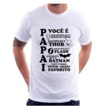 Imagem de Camiseta Masculina Papai Você É O Nosso Super Herói Favorito. Dia Dos 