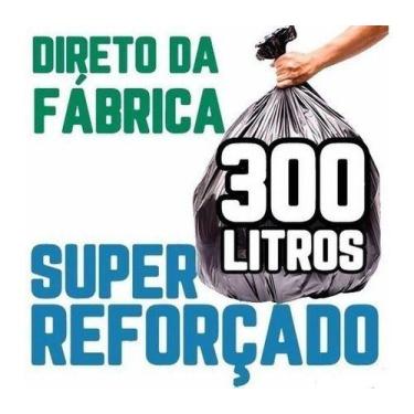 Imagem de Saco De Lixo 300 Litros 100 Un Preto Super Reforçado - HIGIPACK