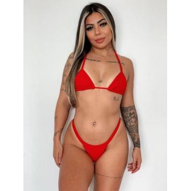 Imagem de Biquíni Cortininha Fita Vermelho - Bmodas