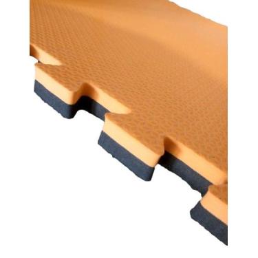 Imagem de Tatame EVA 50cm x 50cm x 2cm Dupla Face Laranja com Preto Bicolor