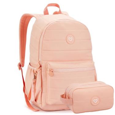 Imagem de Kit Mochila Costas 18" Laptop Escolar Passeio Estojo Duplo - Seanite, 