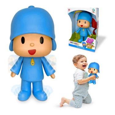 Imagem de Boneco Infantil Pocoyo 28cm Grande Vinil Original Articulado - Cardoso