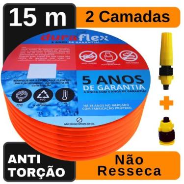Imagem de Mangueira para Jardim Laranja Chata 15M DuraFlex
