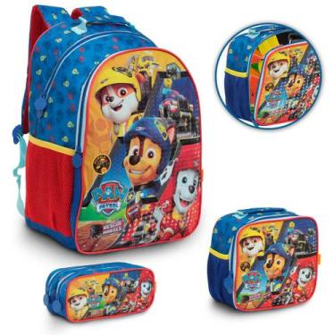 Imagem de Kit Mochila Escolar Patrulha Canina Lancheira Térmica Grande - Plike