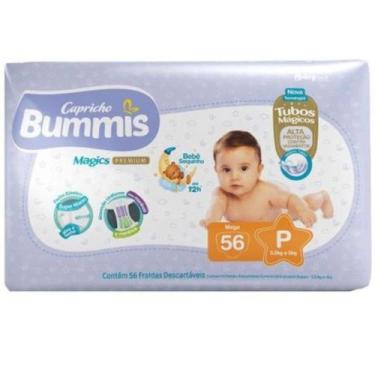 Imagem de Fralda Infantil Capricho Bummis Tubos Mágicos Mega, P c/56
