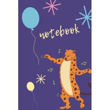 Imagem de happy Leopard notebook: Cheetah Jungle, Safari Animal Notebook/Journal Gift Women Sketches or Doodling, 120 pages, 6 x 9 Leopard Girls Boys Teens Kids Sketchbook