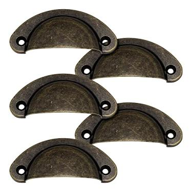 Imagem de Kit 4 Puxadores Para Armário Concha 2 Furos Colonial Moveis (Ouro Envelhecido)