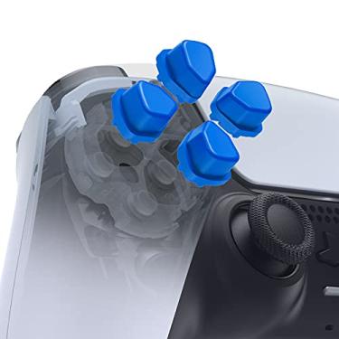 Imagem de eXtremeRate Botões ergonômicos divididos em D-pad (botões SDP) para PS5, controle PS4, botões de direção azuis independentes para PlayStation 5, controle PS4 Slim Pro