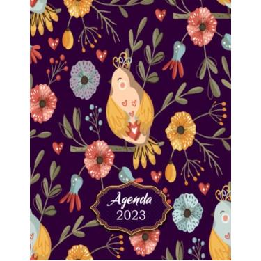 Imagem de Agenda 2023 dia por pagina: calendario anual 12 meses con horario, Grande planificador diario y mensual A4, organizador de enero a diciembre, españa