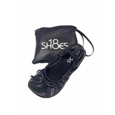 Imagem de Shoes8teen Tênis infantil unissex para meninas/meninos e crianças pequenas de lona com cadarço, 501 preto, 29-30