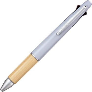 Imagem de 三菱鉛筆 Caneta multifuncional Mitsubishi Pencil Jetstream 4 e 1 MSXE5200B5.79 BAMBOO, 0,5, azul e cinza
