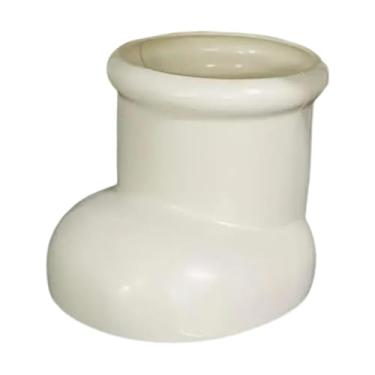 Imagem de Bothyi Porta-lápis, estatueta de porcelana, enfeite de mesa, pincel de maquiagem, vaso de flores para estante, banco de tv, decoração de mesa de café, Bege