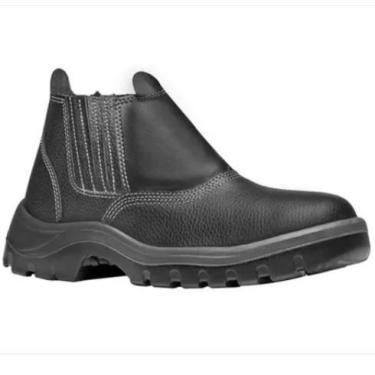 Imagem de Botina de Couro Elástico Bico de Aço Preta CA: 25687 4045BELS2400LL BR