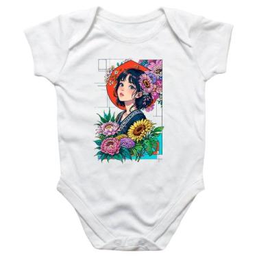 Imagem de Body intantil Menina linda anime flores - Alearts, GG
