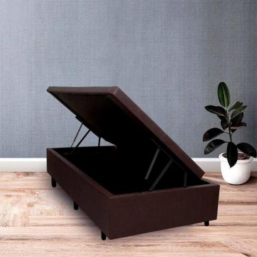 Imagem de Cama Box Baú Solteiro Especial Blindada 78x188x40cm