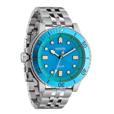 Imagem de Nixon Relógio masculino Stinger 44 prata/azul byron/verde 44 mm, prata/azul Byron/verde, Stinger 44