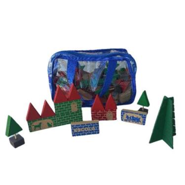 Imagem de Sacolão do Futuro Engenheiro 80 Peças Gigantes em MDF - Zaramela Brinq