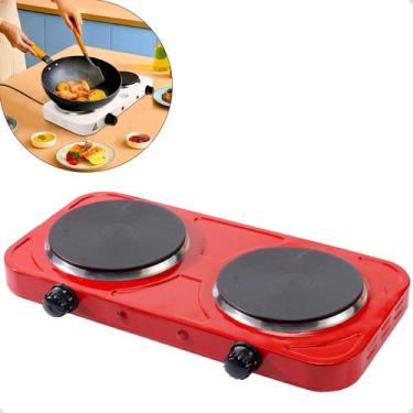 Imagem de  Fogão Cooktop Portátil Elétrico 2 Bocas 2000w Chapa Linha Premium - B
