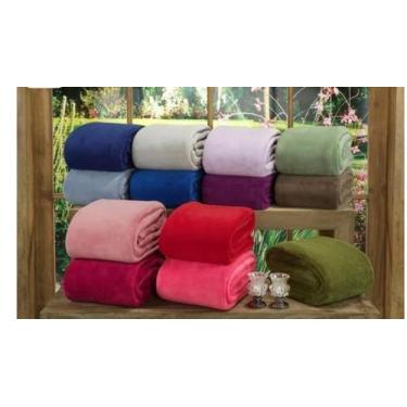 Imagem de Manta microfibra casal sortida lisa ou estampa - Ricatex 