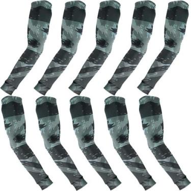 Imagem de Kit 5 pares de manguitos com proteção UV50+ - EX311, Cinza camuflado e