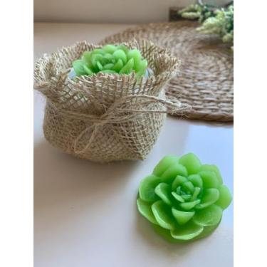 Imagem de Conjunto de 3 Vasos Rústicos de Juta com Mini Suculentas, Decoração Natural