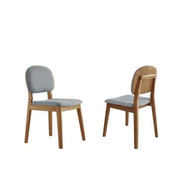 Imagem de Kit 2 Cadeiras Siena - Móveis Minas, Linho Cinza