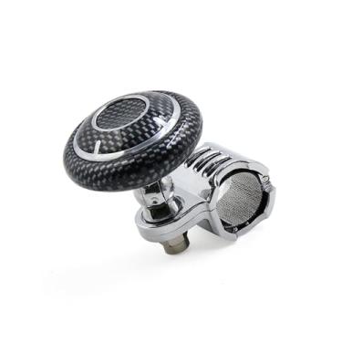 Imagem de REPAIROCK Manípulo de volante dobrável com padrão de fibra de carbono bola de aderência para peças de reposição de automóveis de carro